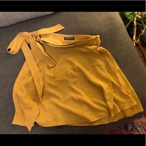 American Apparel M/L Mustard Wrap Skirt